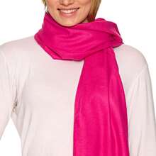 Women's Pashmina Scarf/Shawl/Long Winter Scarf - Hot Pink - View 3