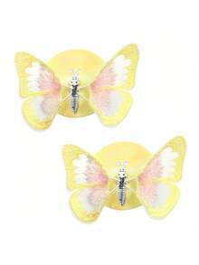 1pair Ladies' Sexy Chest Patch 3D 3D Dynamic Embroidery Butterfly Chest Patch Laser Version - Multicolor - View 5