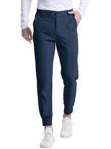 hoteel Men's Golf Joggers Pants Lightweight Stretchy Slim Fit Pants Casual Wear With Pockets For Golf Running Work Travel - 海軍藍 - 查看 3
