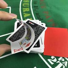 Large Letters Wide Cards Poker Stars 54 Pcs Red And Black High Quality Plastic Frosted Playing Cards Goods For Board Games For Professionals Poker, Tricks - Multicolor - View 5