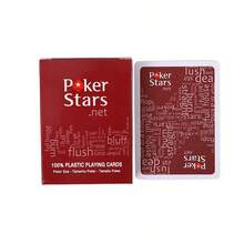 Large Letters Wide Cards Poker Stars 54 Pcs Red And Black High Quality Plastic Frosted Playing Cards Goods For Board Games For Professionals Poker, Tricks - Multicolor - View 11
