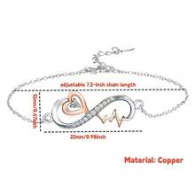 1pc 16th Infinity Heartbeat Bracelet With Card And Box Gift, 16th Birthday Gift - Happy Sweet 16th - View 4