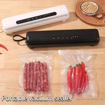 RAF Digital Display Vacuum Sealer Machine, Suitable For Vacuum Sealing Various Foods, Vacuum Bags, Easy To Operate, Can Vacuum Seal Dry And Soft Food Bags For Storage