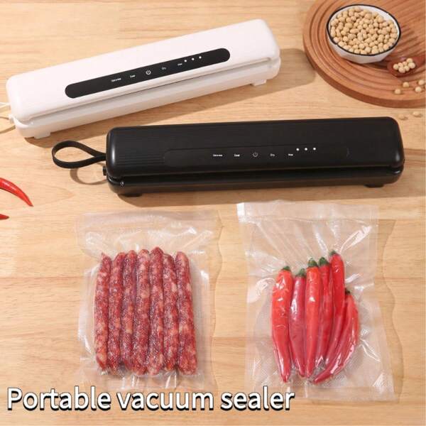 RAF Vacuum Sealing Machine, Household Digital Display Vacuum Sealing Machine, Suitable For All Kinds Of Food Vacuum Preservation Sealing, Vacuum Bag Sealing, Simple Operation, Dry Soft Food Vacuum Bag Can Be Vacuum Sealed Storage, Vacuum Sealing Machine