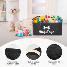 Felt Pet Toy Storage Basket, Pet Supplies Felt Storage Bin, Keep Your Home Neat & Tidy