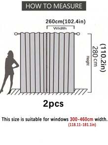 1pc Practical Multi-Purpose Blackout Curtains For Balcony And Living Room, Minimalist Design