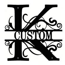 1 Fine Metal Art Logo - Personalized Last Name Logo, Name Design, Home Decoration With Custom Initials Thumbnail, Classic Style, Wall-Mounted Wall Art Decoration For Theme Parties, Perfect Heartfelt Gifts For Friends And Family