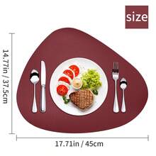 Set di 2/4/6/8 sottopiatti a forma di ciottolo piccolo KAPI per tavolo da pranzo, sottopiatti in finta pelle lavabili e resistenti al calore, facili da pulire, adatti per interni, spessore 1mm