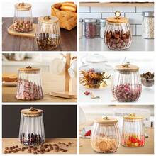 2-Pack Glass Kitchen Canisters (24 Oz) – Airtight Tea/Coffee/Sugar Storage Jars With Metal Handles – Pantry Organizers For Beans, Nuts, Spices – Clear Conical + Oval Jars (700ml Capacity) - Transparent - View 6