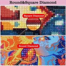 5D DIY Diamond Painting Kit, Luminous Flowers, Full Artificial Diamond Painting, Square & Round Diamond Painting Set, Handmade Home Office Wall Decor Gift