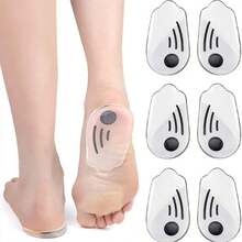 2pcs 4th Generation Volcanic Magnetic Invisible High Elastic Shock-Absorbing Comfortable Insoles, Soft Silicone Heel Protector Pads, Suitable For Sports Shoes & Casual Shoes