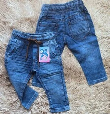 Baby Boys' Lycra Jeans, S, M, L. - 藍色 - 查看 3