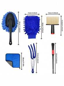 Car Wash Kit,15pcs Car Detailing Brush, Microfiber Cloths, Polishing Sponges - Automotive Cleaning Tool Set,Car Accessories