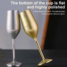 1pc Summer Party 304 Stainless Steel Champagne Flute, Creative Gold Cup, Cocktail Glass, Wine Bar Hotel Decor