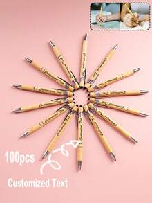 50支/10支/1支装可定制圆珠笔，适合作为婚礼回礼、日常办公用品、学生、教师礼物、送给朋友、家人、父母、同事、孩子的节日礼物、装饰品、定制款、送给家人、朋友、孩子、学生、员工、客户的礼物、商务/工作/办公用品、返校季用品、装饰品、卡通图案、定制款、书写流畅、新工作、办公用品。