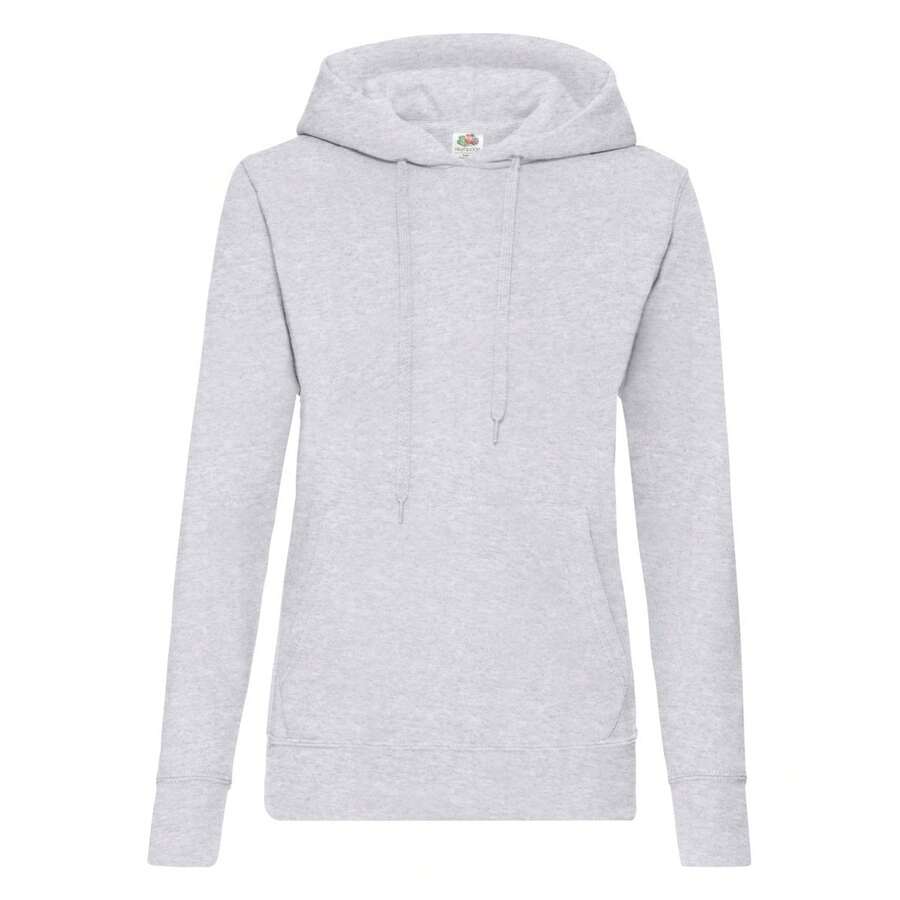 Fruit of the Loom Womens/Ladies Classic Plain Hoodie (Heather Grey) - 灰色 - 查看 1