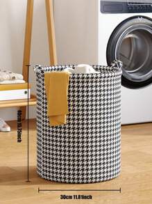 1pc Large Capacity Foldable Dirty Clothes Basket, Large Laundry Basket With Handles, Storage Blankets Basket, Toys Basket, Dirty Clothes For Living Room, Bedroom, Simple Household Storage Basket