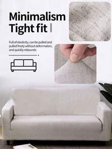1件装通用牛奶丝面料防滑沙发套，印花简约灰色波点，装饰性强，防宠物抓挠，防尘，可选1/2/3/4座尺寸，四季皆宜