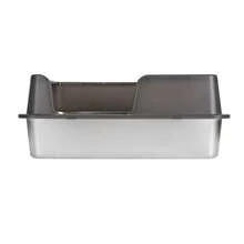 Stainless Steel Litter Box High Sides Anti Splashing Easy To Clean Enclosed Cat Litter Box For Small Medium Cats Small Size Black - As Shown - View 8