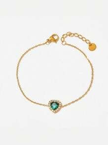 1pc 925 Sterling Silver Wrap Around Heart Bracelet Suitable For Women, Valentine's Day Wear, For Daily Wear And Commute Matching