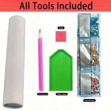 DIY Diamond Painting Kit, Full Round Diamond Mosaic Art Craft, Suitable For Beginners, Home Wall Decor, Gift, Frameless