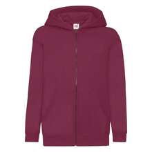 Fruit of the Loom Childrens/Kids Classic Hooded Jacket (Burgundy) - 酒紅色 - 查看 1