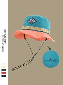 1pc Quick-Drying Packable Bucket Hat, Wide Brim Breathable Sun Hats, Classic Color Bucket Hat, Outdoor Hats For Women Men