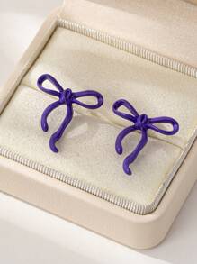 1 Pair Fashionable Luxury Exquisite Versatile Elegant High-End Unique Bow Women Earrings