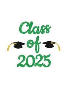 6 piezas Pegatinas de graduación 2025 con diseño de birrete y texto "Graduado 2025", apropiadas para decoración interior/exterior, porche, fiestas de graduación - Multicolor - Ver 11