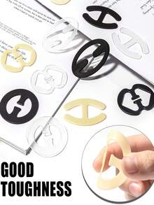 8 件/4 件胸罩肩带夹、后背胸罩夹、防滑胸罩肩带固定器、胸罩扣、适用于婚宴瑜伽服隐形肩带 - 乳沟控制、A-黑色-米色夏季清凉、海滩、旅行