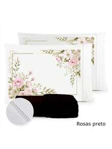 3-Piece Sheet Set 400 Thread Count For Queen King Single Bed Micropercal - 稻草玫瑰 - 查看 2
