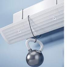 قطعة واحدة من منحرف الهواء التلسكوبي لمكيف الهواء، غطاء مكيف السقف المنزلي 2 في 1 / 3 في 1، منحرف هواء مضاد للنفخ المباشر، عالمي للمنزل الذكي، شباك هواء مضاد للنفخ المباشر، منحرف هواء مكيف قابل للتعديل، موجه هواء، منحرف هواء بارد، منقي. - أبيض - مشاهدة 4