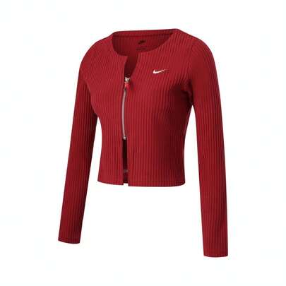  2025 Women's Nike NSW NK Knit Ribbed Full Zip Cardigan HV8459-677