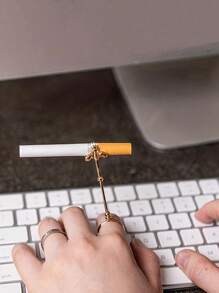 1 pieza, Soporte de cigarrillo con diseño de rosa, elegante soporte de anillo para cigarrillos, anillo de clip de dedo para cigarrillos, regalo para fumadores, accesorios de fumar