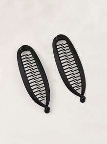 1/2 piezas Pinza de pelo en forma de cola de pez de color mate sólido de 4.52 pulgadas, pinza vertical elegante para cola de caballo, pinza casual para cola de caballo de polipropileno, sin daños para uso diario, decoración del hogar y baño, decoración de otoño, de vuelta a la escuela