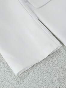 Damen Einfarbige Lange Ärmel Knopf Taschen Blazer Jacke A482, Herbst/Winter