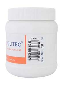 PINTURA ACRILICA POLITEC 250ML - Blanco - Ver 3