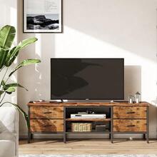 CAIYUN TV Stand With Storage TV Table 63 Inch With Drawers For 65 70 Inch TV TV Console Table TV Bench For Living Room Bedroom Brown 63 Inch - Brown1 - View 3