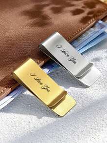 1 pieza Clips de billetes personalizados, clips de billetes personalizados y grabados, clips de billetes personalizados de acero inoxidable, regalo para padrinos de boda, regalo de aniversario para papá, para el esposo, regalo del Día del Padre, regalo de aniversario, regalo para padrinos de boda, regalo del Día de San Valentín, regalo del Día del Padre, regalo para el esposo, regalo para él - Multicolor - Ver 3