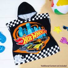 Hot Wheels Towelling Poncho - Black - View 5