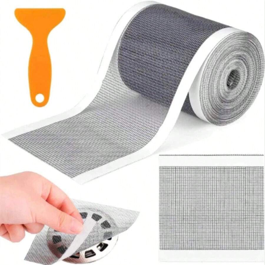 10M Drain Protective Screen For Bathroom Shower Drain Filter Floor Self Adhesive Disposable - Grey - View 1