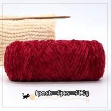 5 Rolls, 100g/Roll, Soft & Comfortable Chenille Velvet Yarn, Multi-Color Options, Suitable For Handmade Knitting - Multicolor - View 23