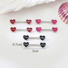 2 piezas de anillos para los pezones con forma de gota de aceite y corazón, aptos para uso diario de la mujer, regalo para el Día de San Valentín, Día de la Madre