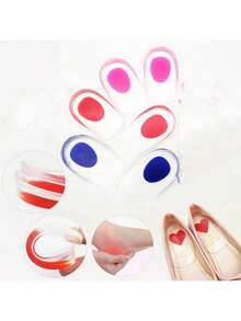 2 件/4 件/6 件男女通用凝胶硅胶鞋垫 - 带衬垫的鞋垫，适合散步、跑步、徒步旅行、全天站立 - 鞋跟垫 - 适用于运动鞋、靴子等。 - 柔软纹理材质，足部护理