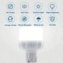 Outdoor Portable LED Lights USB Rechargeable Camping Light 400mAh Waterproof Bulb Emergency Lanterns Lamp, Room Decor,Travel,Mother Day Gift, Ultra Bright Multi-Functional Home Outdoor Work Camping Tent Night Emergency Lamp, Camping Accessories