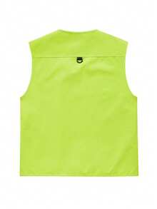 夏季新款优质男士休闲时尚背心，纯色多口袋男士钓鱼背心，户外徒步超大口袋多功能男士背心