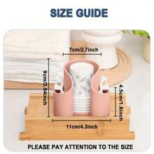 1 pièce Boîte de rangement pour tampons démaquillants, boîte de stockage pour nuancier, distributeur pour soie dentaire, organisateur de rangement pour fournitures de salle de bain, organisateur de maquillage pour tables de maquillage, accessoires de salle de bain essentiels, décoration de salle de bain, retour à l'école