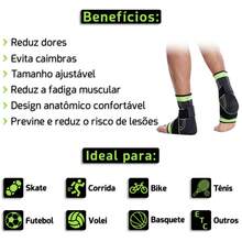 Kit 2 Orthopedic Ankle Braces Stabilizing Compression Pair Adjustable Unisex Ankle Brace - 黑色 - 查看 3
