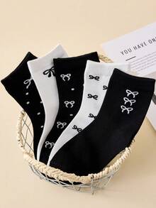 5 Pairs Bowknot Fabric Multipurpose Bows, Minimalist And Practical - Multicolor - View 2