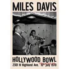 1 件无框墙面艺术海报流行复古音乐爵士音乐会 Nina Simone/Miles Davis/Louis Armstrong 歌手艺术海报帆布画艺术印刷家居装饰可选框架 - 彩色 - 查看 31